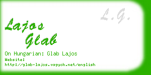 lajos glab business card